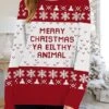 Women's Ugly Christmas Sweater Pullover Sweater Jumper Crew Neck Ribbed Knit Polyester Print Fall Winter Regular Outdoor Xmas Holiday Stylish Casual Soft Long Sleeve Letter Red Purple S M L -Xmas Cothing Store tuowox1695383354846