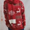 Women's Ugly Christmas Sweater Sweater Set Pullover Sweater Jumper Crew Neck Ribbed Knit Polyester Oversized Fall Winter Regular Outdoor Christmas Daily Stylish Casual Soft Long Sleeve Elk Snowflake