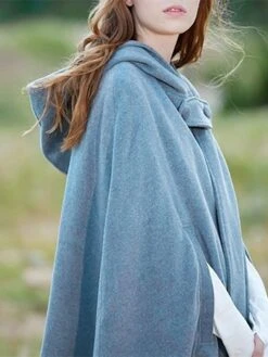 Women's Coat Cloak / Capes Hoodie Jacket Party Christmas Halloween Special Occasion Fall Winter Coat Windproof Warm Adorable Artistic / Retro Stylish Jacket Sleeveless Plain Oversize / Daily -Xmas Cothing Store txpwuy1631957547457