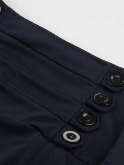 Women's Skirt Asymmetrical Polyester Lace Over Charmeuse Black Red Navy Blue Skirts Winter Ruffle Drawstring Side Button High Waist Steampunk® Retro Gothic Carnival Costumes Ladies Christmas -Xmas Cothing Store ugotse1635224757586