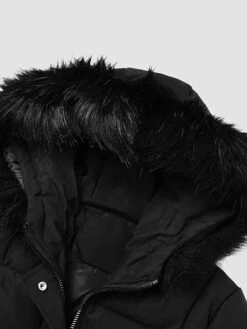 Women's Puffer Jacket Long With Pockets Fur Collar Coat Black Khaki Off-white Red Stylish Christmas Winter Zipper Hoodie Regular Fit L XL XXL XXXL / Daily / Casual / Windproof / Solid Color -Xmas Cothing Store ujjupv1659940779316