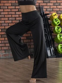 Women's Wide Leg Pants Trousers Full Length High Waist Active Streetwear Xmas Outdoor Christmas Black White S M Winter Autumn / Fall -Xmas Cothing Store ujtpno1695347097719