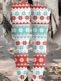 Women's Leggings Magenta Fashion Soft Daily Vacation Full Length Thermal Warm Christmas S M L XL 2XL -Xmas Cothing Store ukcfcv1692927278384