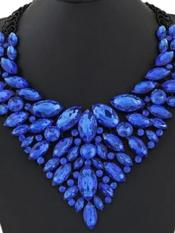 1PC Statement Necklace Crystal Necklace For Women's Wedding Christmas Party Evening Alloy Retro Alphabet Shape Precious