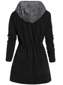 Women's Casual Jacket Trench Coat Hoodie Jacket Christmas Street Daily Wear Fall Winter Short Coat Regular Fit Thermal Warm Windproof Casual Daily Street Xmas Style Jacket Long Sleeve Pure Color -Xmas Cothing Store uqatlx1692767169671