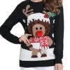 Women's Ugly Christmas Sweater Pullover Sweater Jumper Crew Neck Ribbed Knit Acrylic Knitted Fall Winter Outdoor Xmas Daily Stylish Casual Soft Long Sleeve Animal Elk Black S M L -Xmas Cothing Store uqcwjs1667811514252