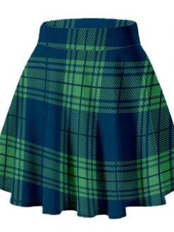 Women's Skirt Christmas Plaid Skirt Mini Red Black Green Skirts Print Fashion Casual Street Daily XL 2XL 3XL -Xmas Cothing Store uspbfi1697173512448