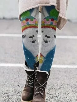 Women's Leggings Full Length Active Fashion Outdoor Christmas Black Pink S M Fall Winter -Xmas Cothing Store utjlcx1694773210978