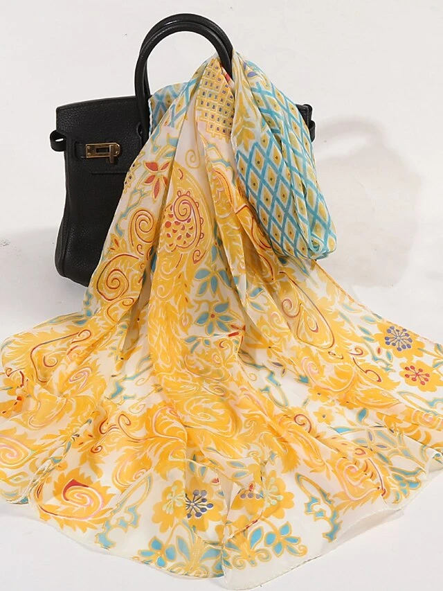 Women's Scarves Satin Scarves Christmas Halloween Gift Tie Dye Chiffon Vacation Classical Casual Outdoor Casual Casual / Daily 1 PC 4 Women's Scarves Satin Scarves Christmas Halloween Gift Tie Dye Chiffon Vacation Classical Casual Outdoor Casual Casual / Daily 1 PC - Image 2