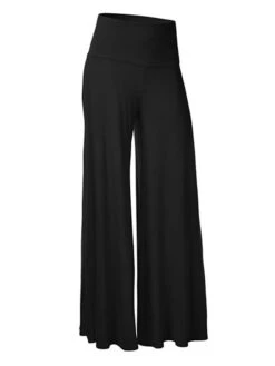 Women's Wide Leg Pants Trousers Full Length High Waist Active Streetwear Xmas Outdoor Christmas Black White S M Winter Autumn / Fall -Xmas Cothing Store uvzgdl1695347094786