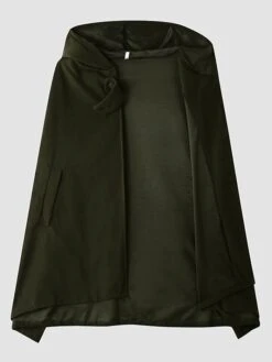 Women's Coat Cloak / Capes Hoodie Jacket Party Christmas Halloween Special Occasion Fall Winter Coat Windproof Warm Adorable Artistic / Retro Stylish Jacket Sleeveless Plain Oversize / Daily -Xmas Cothing Store uwgdvu1659940488831