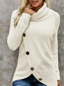 Women's Ugly Christmas Sweater Pullover Sweater Jumper Christmas Sweaters Crew Neck Waffle Knit Acrylic Button Knitted Fall Winter Regular Outdoor Christmas Daily Fashion Casual Soft Long Sleeve -Xmas Cothing Store uwgijj1697785140230