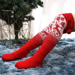 Women's Stockings Home Christmas Daily Animal Polyester Knit Cosplay Sexy Warm Casual / Daily 1 Pair -Xmas Cothing Store uybgyr1697626909564