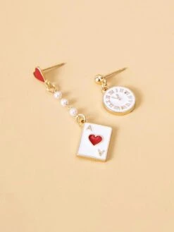 1 Pair Mismatch Earrings For Women's Christmas Work Halloween Alloy Classic Fashion -Xmas Cothing Store vcaajs1681268531593