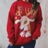 Women's Ugly Christmas Sweater Pullover Sweater Jumper Crew Neck Ribbed Knit Acrylic Oversized Fall Winter Regular Outdoor Xmas Daily Stylish Casual Soft Long Sleeve Elk Snowflake Red S M L -Xmas Cothing Store vcmxnw1696903328778