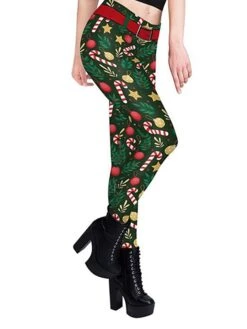 Women's Leggings Full Length Active Fashion Outdoor Christmas Black Red S M Fall Winter 18 Women's Leggings Full Length Active Fashion Outdoor Christmas Black Red S M Fall Winter -Xmas Cothing Store vhwbrr1696752243808