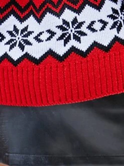 Women's Ugly Christmas Sweater Pullover Sweater Jumper Crew Neck Ribbed Knit Acrylic Tassel Fall Winter Regular Daily Going Out Xmas Stylish Casual Soft Long Sleeve Elk Snowflake White Red S M L -Xmas Cothing Store vibsnj1695029184804