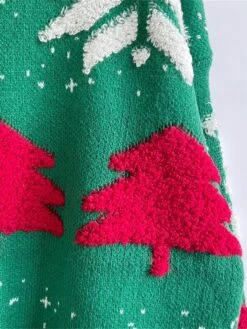Women's Ugly Christmas Sweater Pullover Sweater Jumper Crew Neck Ribbed Knit Acrylic Oversized Fall Winter Regular Outdoor Christmas Daily Stylish Casual Soft Long Sleeve Christmas Tree Snowflake Red -Xmas Cothing Store vpidsx1696903393925