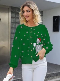 Women's Ugly Christmas Sweater Pullover Sweater Jumper Christmas Sweaters Crew Neck Ribbed Knit Acrylic Knitted Print Fall Winter Regular Outdoor Xmas Daily Stylish Plus Size Casual Long Sleeve -Xmas Cothing Store vrcfok1697291258365