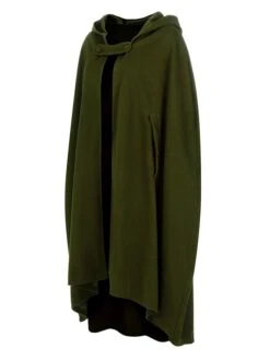 Women's Winter Coat Cloak / Halloween Xmas Capes Long Layered Coat Warm Windproof Overcoat Fall Single Breasted Hooded Coat Green Black Blue Gray Christmas Crewneck S M L XL / Winter -Xmas Cothing Store vrktzp1638847760476