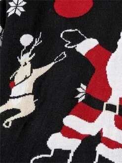 Women's Ugly Christmas Sweater Cardigan Sweater Jacket Open Front Ribbed Knit Polyester Patchwork Knitted Front Pocket Fall Winter Regular Outdoor Xmas Holiday Daily Stylish Casual Long Sleeve -Xmas Cothing Store vrvpwj1697290900839