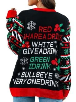 Women's Ugly Christmas Sweater Pullover Sweater Jumper Crew Neck Ribbed Knit Acrylic Patchwork Fall Winter Regular Outdoor Xmas Daily Stylish Casual Soft Long Sleeve Letter Christmas Tree -Xmas Cothing Store vtjrei1696823509179