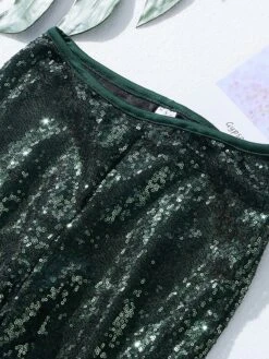 Women's Tights Leggings Red & White Green Apricot Fashion Sparkle Sparkle & Shine Xmas Party Christmas Street Sequins Stretchy Full Length Comfort Plain S M L XL XXL -Xmas Cothing Store vubvdv1666251392110
