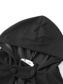 Women's Winter Coat Cloak / Halloween Xmas Capes Long Layered Coat Warm Windproof Overcoat Fall Single Breasted Hooded Coat Green Black Blue Gray Christmas Crewneck S M L XL / Winter -Xmas Cothing Store vudmad1658476746764