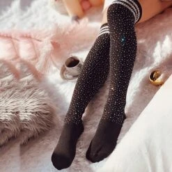 Women's Stockings Leg Warmers Boot Cuffs Party Christmas Daily Plaid Retro Polyester Acrylic Fibers Cosplay Sexy Vintage Retro Warm Leg Shaping Casual / Daily 1 Pair -Xmas Cothing Store vybyhd1665217799087