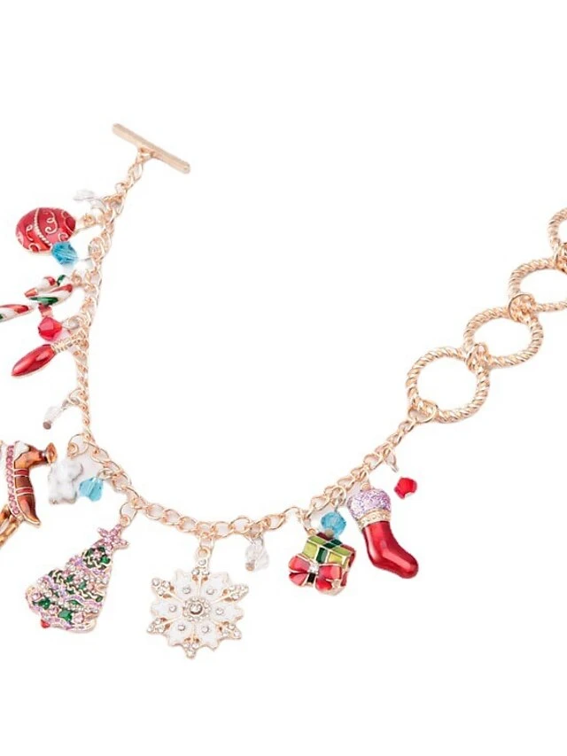 Women's Bracelet Classic Bell Christmas Tree Fashion Personalized Alloy Bracelet Jewelry Rainbow For Xmas Festival 7 Women's Bracelet Classic Bell Christmas Tree Fashion Personalized Alloy Bracelet Jewelry Rainbow For Xmas Festival - Image 5