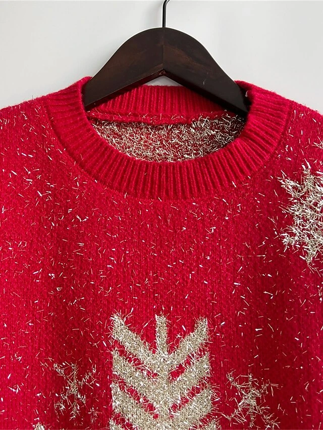 Women's Ugly Christmas Sweater Pullover Sweater Jumper Crew Neck Ribbed Knit Acrylic Oversized Fall Winter Regular Outdoor Christmas Daily Stylish Casual Soft Long Sleeve Snowflake Black Red Beige S 22 Women's Ugly Christmas Sweater Pullover Sweater Jumper Crew Neck Ribbed Knit Acrylic Oversized Fall Winter Regular Outdoor Christmas Daily Stylish Casual Soft Long Sleeve Snowflake Black Red Beige S - Image 20