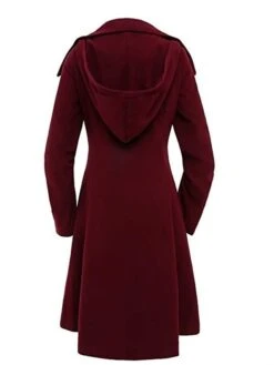 Women's Winter Coat Long Coat Christmas Pea Coat Xmas Dress Coat Party Wear Thermal Warm Windproof Overcoat Fall Trench Coat Drawstring Jacket Green Black Gray Wine Camel -Xmas Cothing Store vztvua1600772684729
