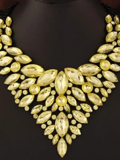 1PC Statement Necklace Crystal Necklace For Women's Wedding Christmas Party Evening Alloy Retro Alphabet Shape Precious -Xmas Cothing Store wbwark1687946897468