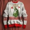 Women's Ugly Christmas Sweater Pullover Sweater Jumper Christmas Sweaters V Neck Ribbed Knit Polyester Knitted Print Fall Winter Regular Outdoor Christmas Daily Fashion Casual Soft Long Sleeve Color -Xmas Cothing Store wevajt1697526823691