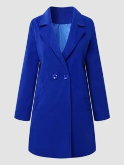 Women's Winter Coat Long Overcoat Christmas Party Wear Double Breasted Lapel Pea Coat Fall Trench Coat Red -Xmas Cothing Store wfvtgo1659942669832