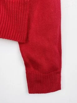 Women's Ugly Christmas Sweater Cardigan Christmas Sweaters V Neck Ribbed Knit Polyester Patchwork Fall Winter Short Outdoor Christmas Daily Stylish Casual Soft Long Sleeve Christmas Tree Red S M L -Xmas Cothing Store wgvhse1697290844476