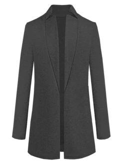 Women's Pea Coat Winter Coat Open Front Stand Collar Trench Coat Fall Warm Windproof Overcoat Christmas Jacket Caramel Colour -Xmas Cothing Store wjdfxn1632647317180