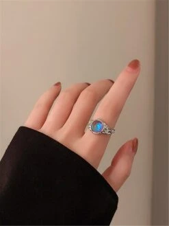 1PC Ring Open Cuff Ring For Women's Christmas Party Evening Prom Austria Crystal Alloy Precious -Xmas Cothing Store wnybin1681270611498