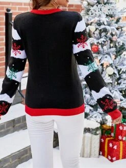 Women's Ugly Christmas Sweater Pullover Sweater Jumper Turtleneck Ribbed Knit Acrylic Oversized Fall Winter Short Xmas Daily Going Out Stylish Casual Soft Long Sleeve Letter Christmas Tree -Xmas Cothing Store wsubhf1695262569623
