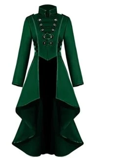 Women's Cloak / Capes Windproof Warm Outdoor Christmas Halloween Daily Irregular Hem Buttoned Front Stand Collar Vintage Exaggerated Casual Xmas Solid Color Regular Fit Outerwear Long Sleeve -Xmas Cothing Store wuyxtu1663749494825