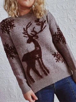 Women's Ugly Christmas Sweater Pullover Sweater Jumper Crew Neck Ribbed Knit Polyester Patchwork Fall Winter Regular Xmas Daily Going Out Stylish Casual Soft Long Sleeve Elk Pink Red Green S M L 39 Women's Ugly Christmas Sweater Pullover Sweater Jumper Crew Neck Ribbed Knit Polyester Patchwork Fall Winter Regular Xmas Daily Going Out Stylish Casual Soft Long Sleeve Elk Pink Red Green S M L -Xmas Cothing Store wysdot1695029180213