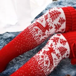 Women's Stockings Home Christmas Daily Animal Polyester Knit Cosplay Sexy Warm Casual / Daily 1 Pair -Xmas Cothing Store xbkihm1697626910578