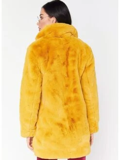 Women's Faux Fur Coat Regular Fur Collar Coat White Black Pink Yellow Fuchsia Stylish Christmas Fall Open Front Turndown Regular Fit S M L XL XXL 3XL / Warm -Xmas Cothing Store xbrhvt1635332490952