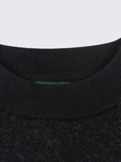 Women's Ugly Christmas Sweater Pullover Sweater Jumper Crew Neck Ribbed Knit Knit Patchwork Fall Winter Regular Outdoor Xmas Daily Stylish Casual Soft Long Sleeve Heart Letter Santa Claus Black -Xmas Cothing Store xcxrye1695115506937