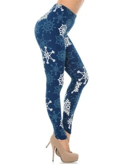 Women's Leggings Full Length High Cut High Waist Active Fashion Christmas Casual Dark Navy S M Fall & Winter -Xmas Cothing Store xdfumo1697796719753