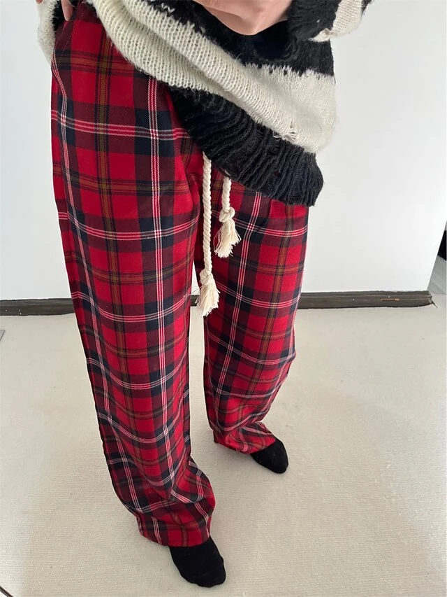 Women's Wide Leg Pants Trousers Full Length Fashion Streetwear Christmas Street Robin's Egg Blue White S M Fall Winter 6 Women's Wide Leg Pants Trousers Full Length Fashion Streetwear Christmas Street Robin's Egg Blue White S M Fall Winter - Image 4