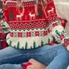 Women's Ugly Christmas Sweater Pullover Sweater Jumper Christmas Sweaters Crew Neck Ribbed Knit Acrylic Knitted Fall Winter Regular Outdoor Christmas Daily Stylish Casual Soft Long Sleeve Geometric -Xmas Cothing Store xiactt1697290676886