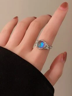 1PC Ring Open Cuff Ring For Women's Christmas Party Evening Prom Austria Crystal Alloy Precious