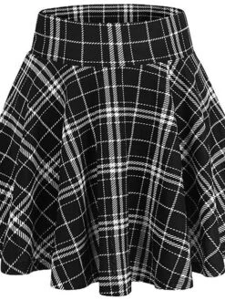 Women's Skirt Christmas Plaid Skirt Mini Red Black Green Skirts Print Fashion Casual Street Daily XL 2XL 3XL -Xmas Cothing Store xqysrh1697173510103