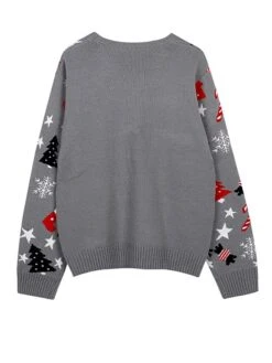 Women's Ugly Christmas Sweater Pullover Sweater Jumper Crew Neck Ribbed Knit Knit Patchwork Fall Winter Regular Outdoor Xmas Daily Stylish Casual Soft Long Sleeve Heart Letter Santa Claus Black -Xmas Cothing Store xufcre1695115497407